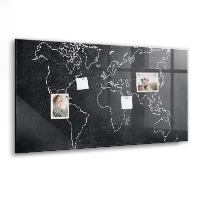 World map magnetic board