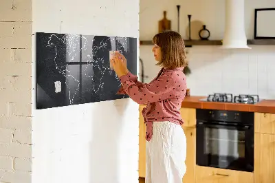 World map magnetic board