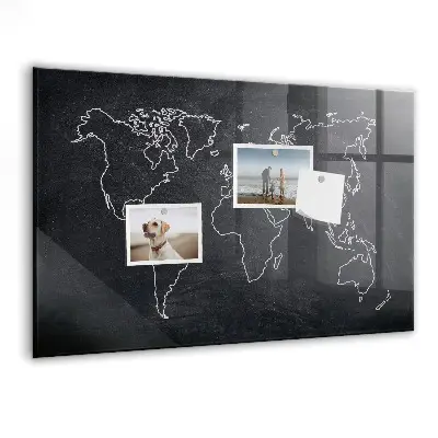 World map magnetic board
