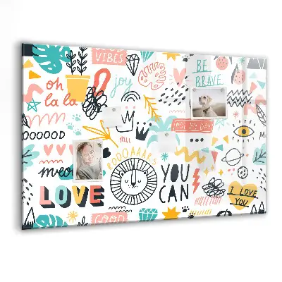 Magnetic glass dry erase board Pictures sketches