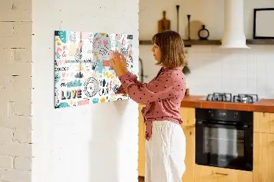 Magnetic glass dry erase board Pictures sketches