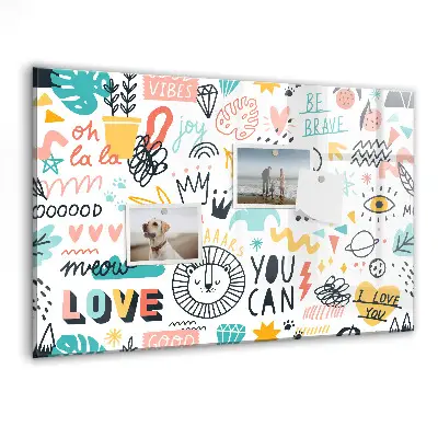 Magnetic glass dry erase board Pictures sketches