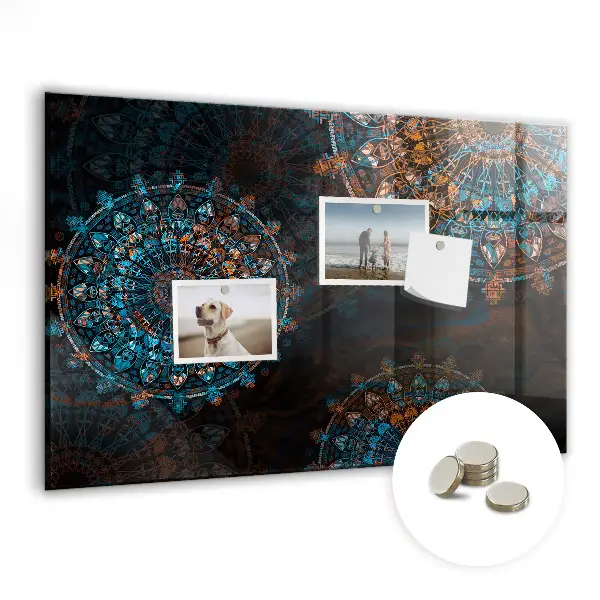 Magnetic wall board Mandala pattern