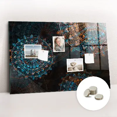 Magnetic wall board Mandala pattern