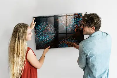 Magnetic wall board Mandala pattern