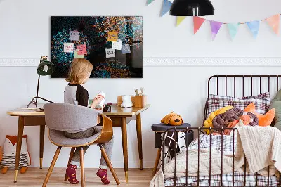 Magnetic wall board Mandala pattern