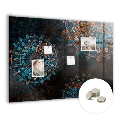 Magnetic wall board Mandala pattern