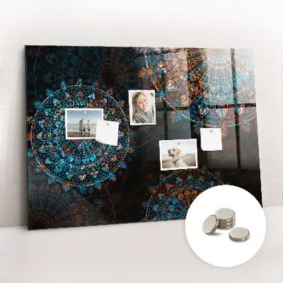 Mandala pattern magnetic wall board
