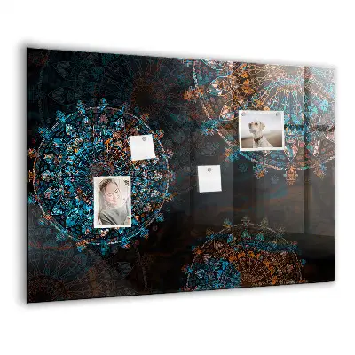 Magnetic wall board Mandala pattern