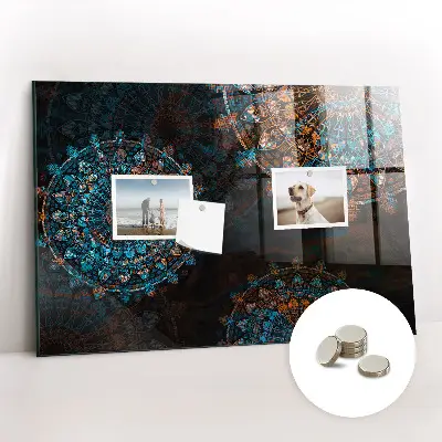 Magnetic wall board Mandala pattern