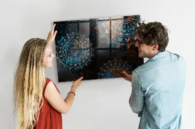 Mandala pattern magnetic wall board