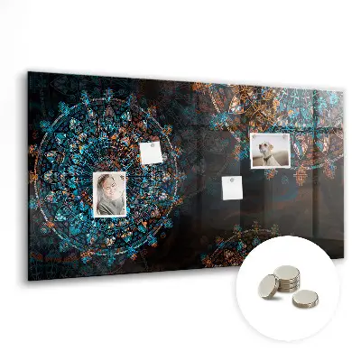 Magnetic wall board Mandala pattern