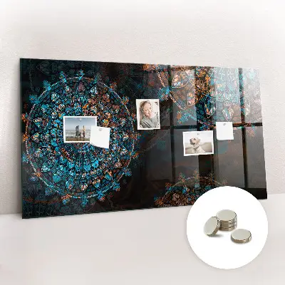 Magnetic wall board Mandala pattern