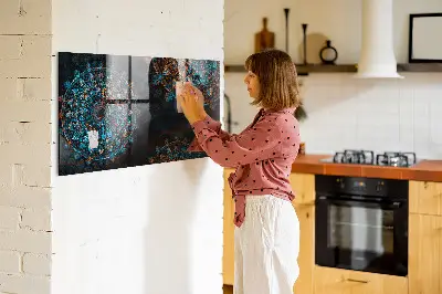 Magnetic wall board Mandala pattern