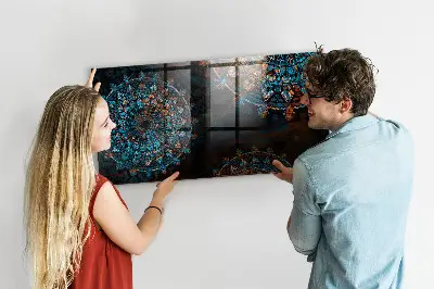 Magnetic wall board Mandala pattern