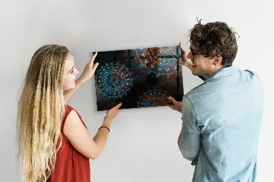 Mandala pattern magnetic wall board
