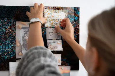 Magnetic wall board Mandala pattern