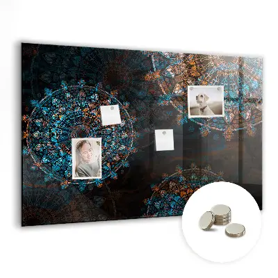 Magnetic wall board Mandala pattern