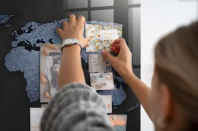 3D World Map Magnetic Board