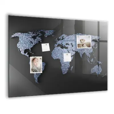 3D World Map Magnetic Board