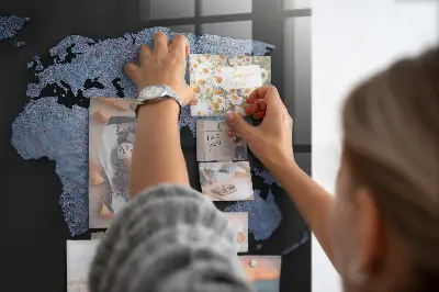 3D World Map Magnetic Board