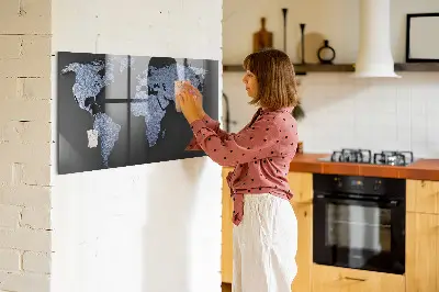 3D World Map Magnetic Board