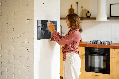 3D World Map Magnetic Board