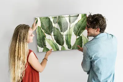 Palm leaves magnetic board