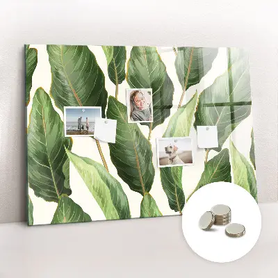 Palm leaves magnetic board