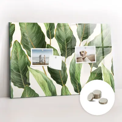 Palm leaves magnetic board