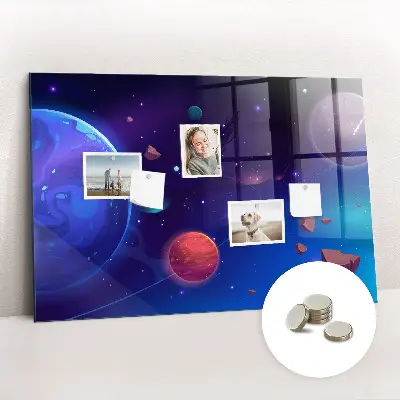 Planets and galaxy magnetic wall board