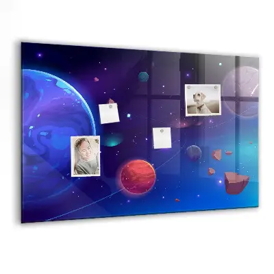 Planets and galaxy magnetic wall board