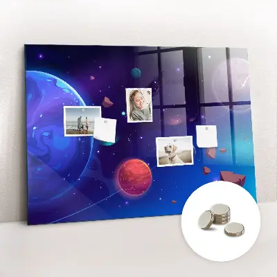 Planets and galaxy magnetic wall board