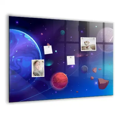 Planets and galaxy magnetic wall board