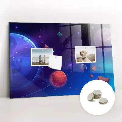 Planets and galaxy magnetic wall board