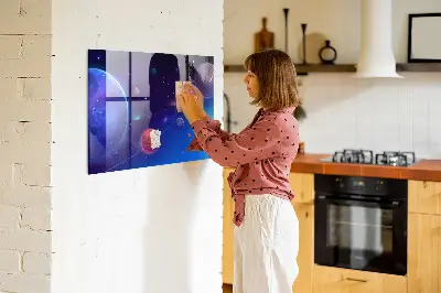 Planets and galaxy magnetic wall board