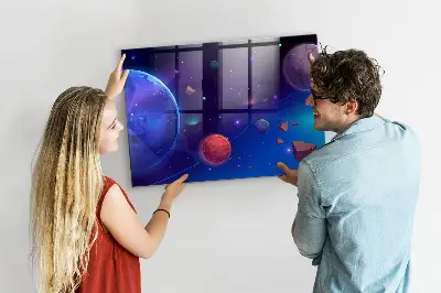 Planets and galaxy magnetic wall board
