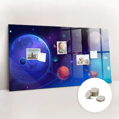 Planets and galaxy magnetic wall board