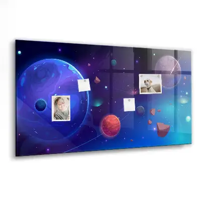 Planets and galaxy magnetic wall board