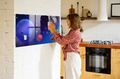 Planets and galaxy magnetic wall board
