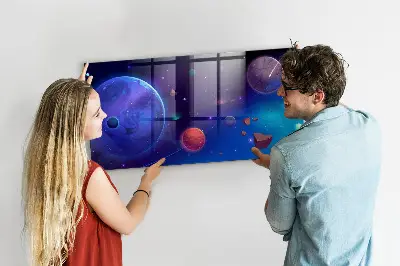 Planets and galaxy magnetic wall board