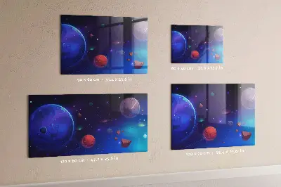Planets and galaxy magnetic wall board