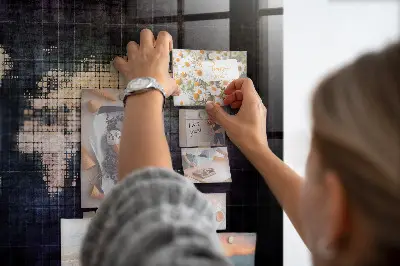 Abstract world map magnetic wall board