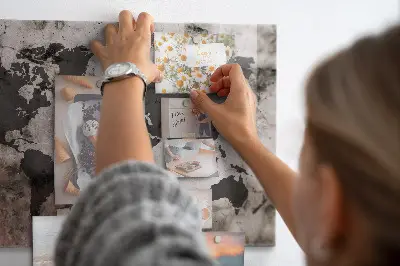 Concrete world map magnet board