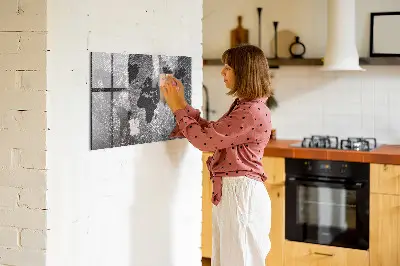 Magnetic Concrete World Map Wall Board