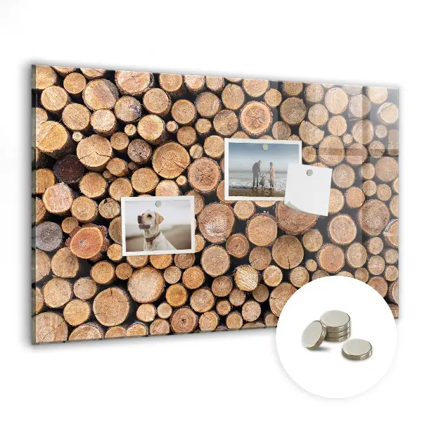 Tree Rings Magnetic Glass Dry Erase Board