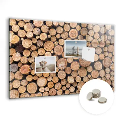Tree Rings Magnetic Glass Dry Erase Board