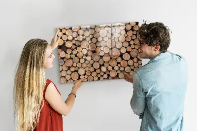 Tree Rings Magnetic Glass Dry Erase Board