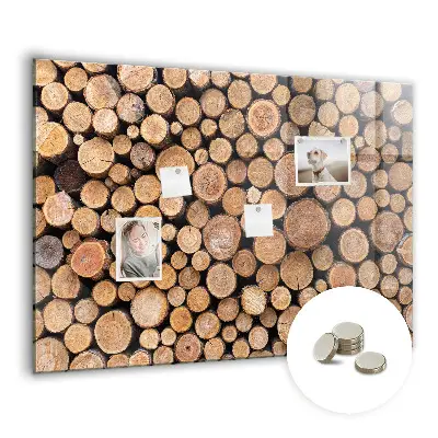 Tree Rings Magnetic Glass Dry Erase Board