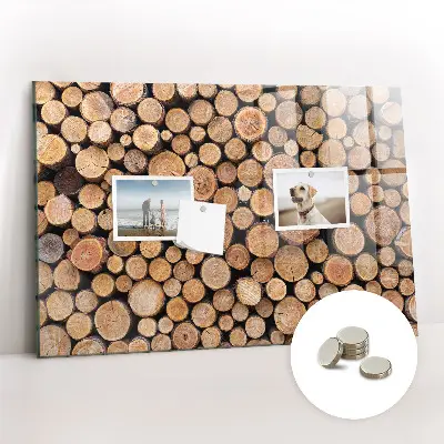 Tree Rings Magnetic Glass Dry Erase Board